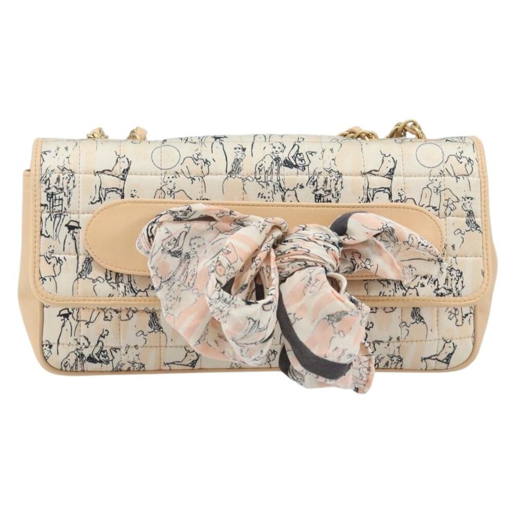 Chanel Satin Choco Bar Chain Shoulder Bag Pink